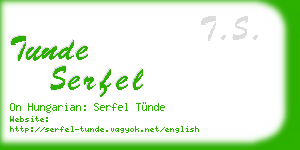 tunde serfel business card